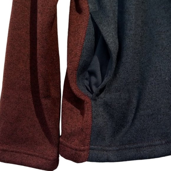 Men's XXL Plum/Navy SuperSoft Fleece Sweater/Top  NWT  Snap Collar  MS13K403RB - Picture 2 of 11